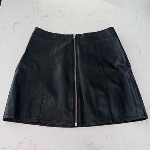 Faux leather skirt